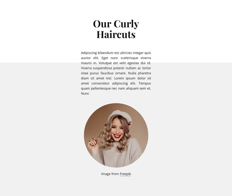 Our curly haircuts Website Builder Software