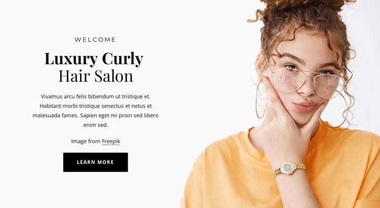 Curly hair services Website Design