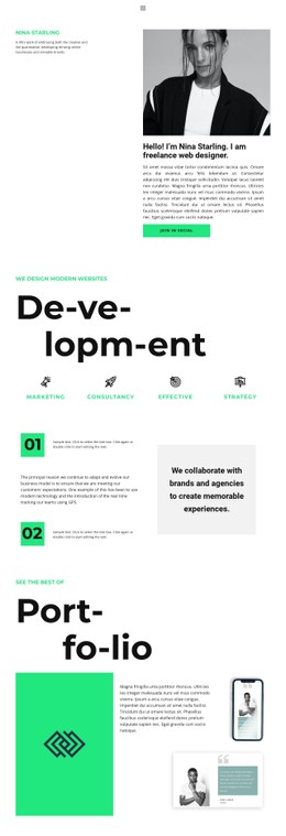 Amazing portfolio CSS Template