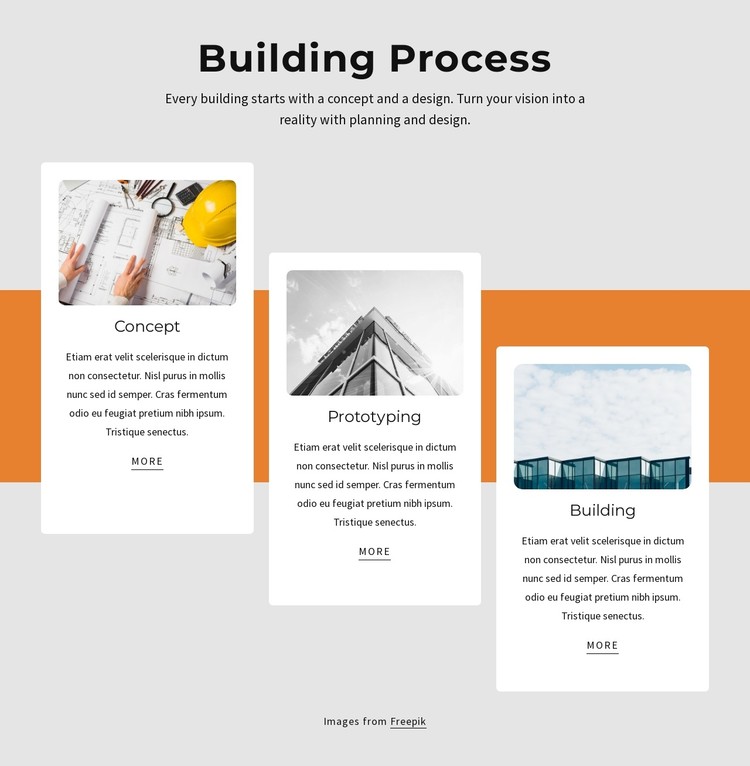 Building process CSS Template