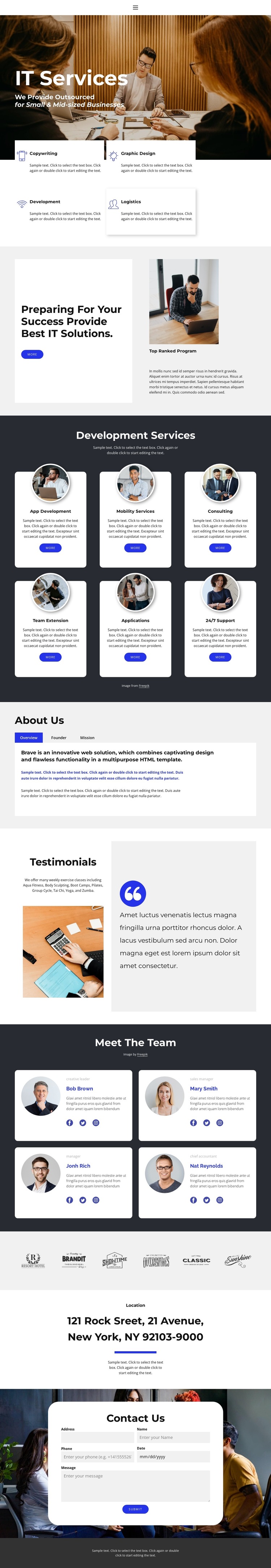 IT direction HTML5 Template