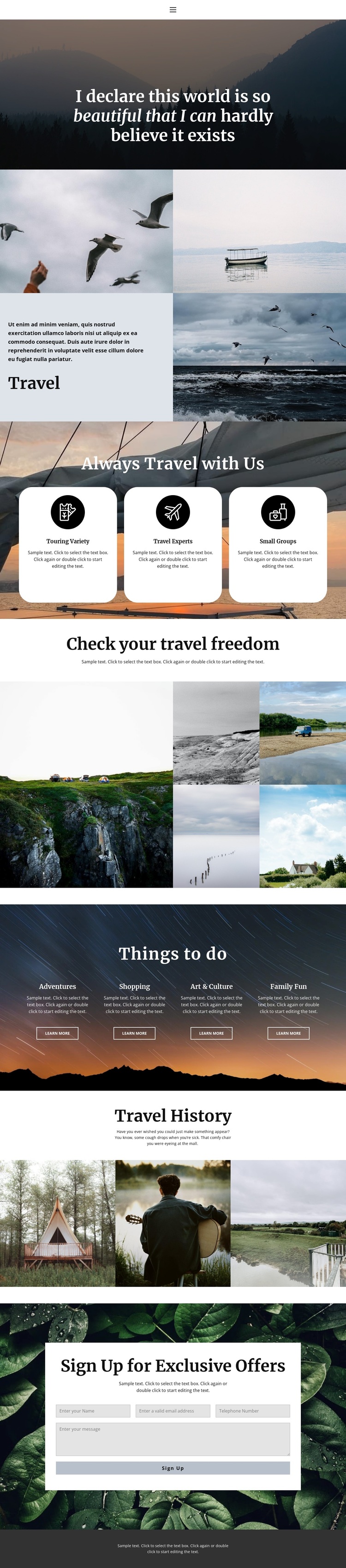 Useful travel information Joomla Page Builder