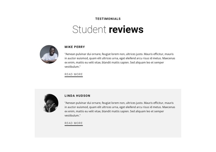 Student education reviews CSS Template
