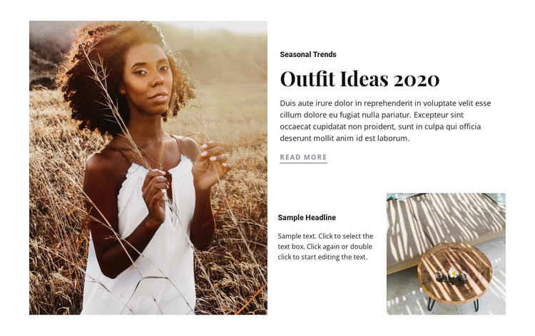 Outfit ideas WordPress Theme