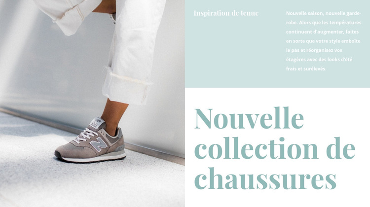 Nouvelle collection de chaussures Modèle de site Web