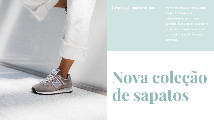 Nova coleção de sapatos Modelo de site