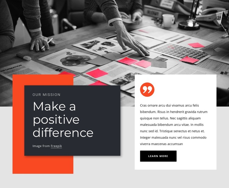 Make a positive difference HTML Template