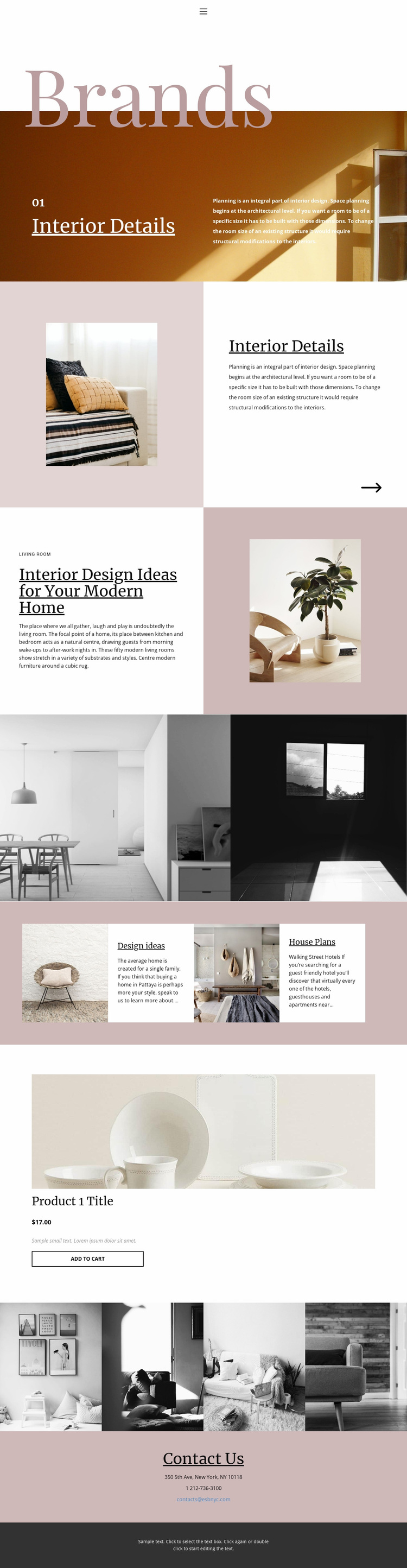 I am an interior designer Website Design
