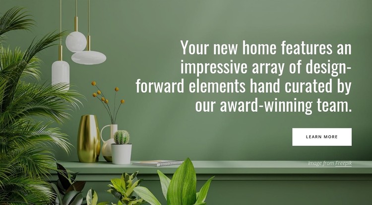 New home features CSS Template