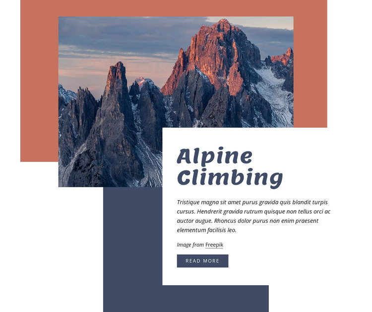 Alpine climbing HTML Template