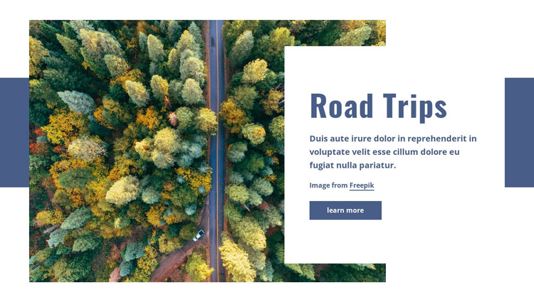 Road trips HTML Template