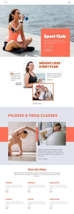 Pilates Vs Yoga Web Design Examples