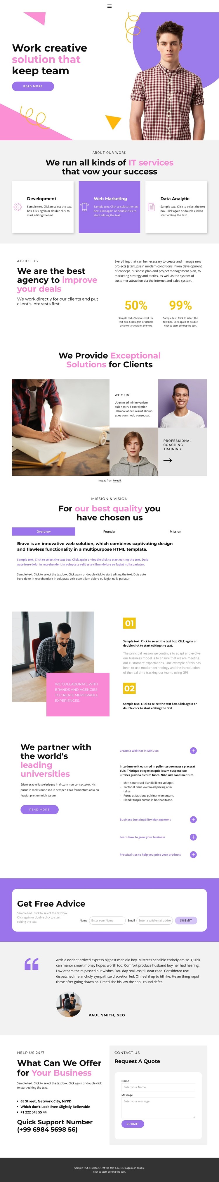 We select an individual approach CSS Template