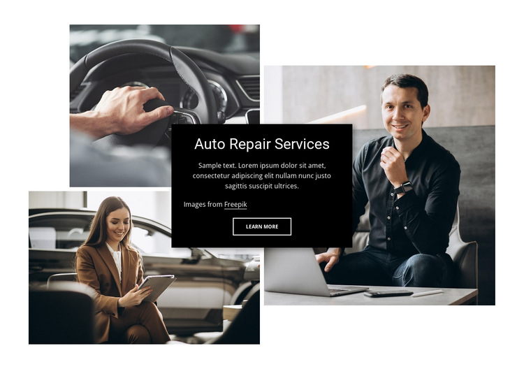 Engine repair and wheel alignment HTML5 Template