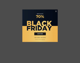 Black Friday Popup With Image Background Wix Template Alternative