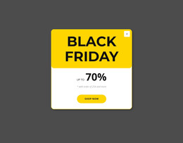 Black Friday Yellow Popup WordPress Themes