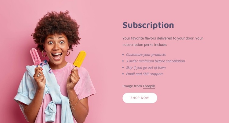 Subscription CSS Template