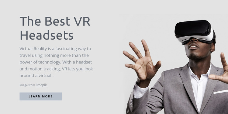 Virtual reality technology HTML Template