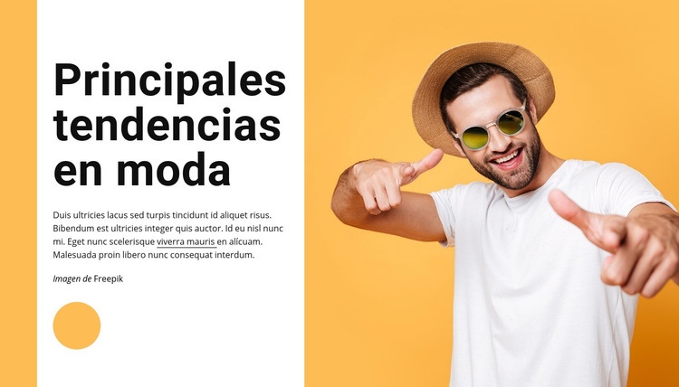 Principales tendencias de moda Página de destino