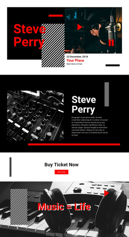 Music & Entertainment Web Designs