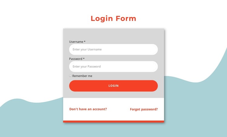 Login form design HTML Template
