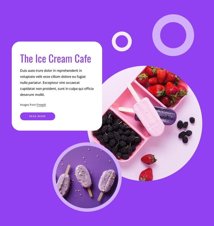 Non fat frozen yogurt CSS Template