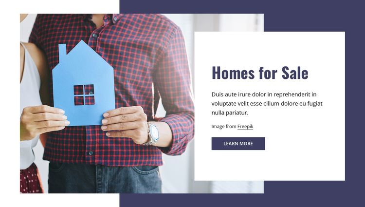 Homes for sale Joomla Page Builder