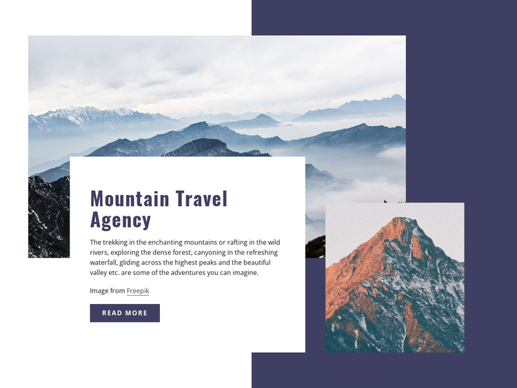 Mountain travelling Website Builder Software