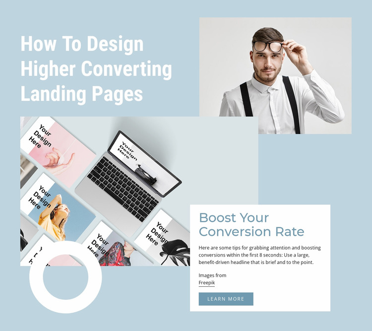 Boost your conversion rate Website Mockup