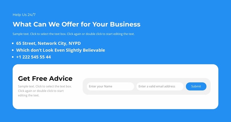 Get free important advice Website Template