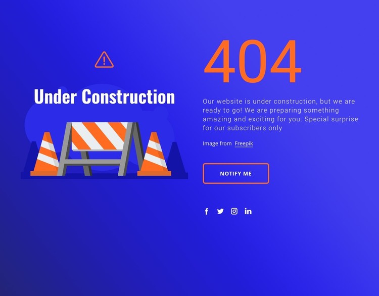 404 message CSS Template