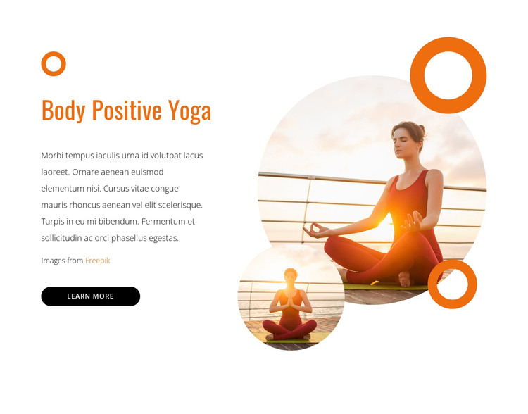 Body positive yoga HTML Template