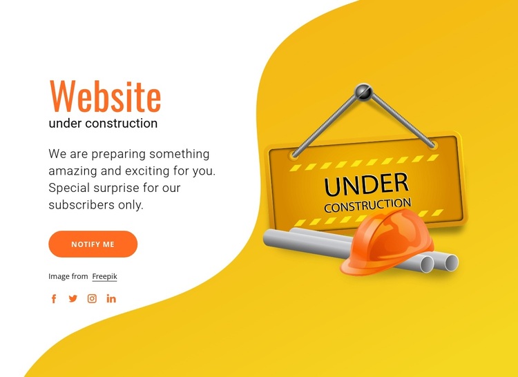 Our website under construction Joomla Page Builder