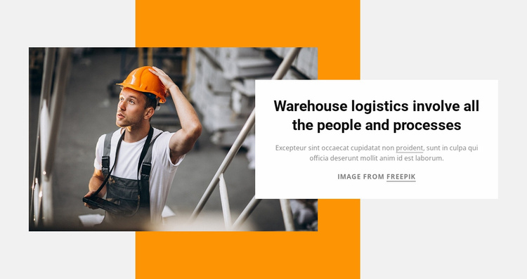Warehouse logistics Landing Page