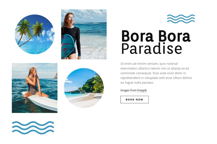 Bora Bora paradise Joomla Page Builder