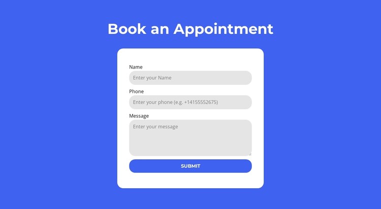 Book an appointment CSS Template