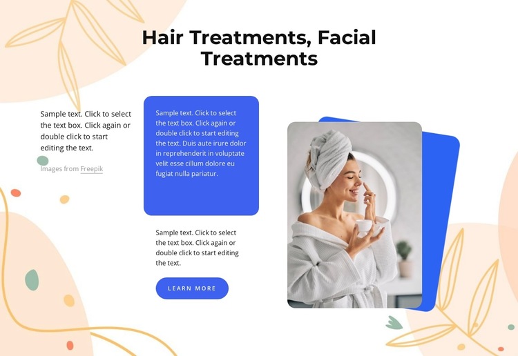 Hair and facial treatments HTML5 Template