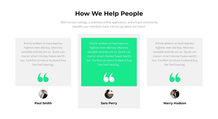 How do we help people Joomla Template