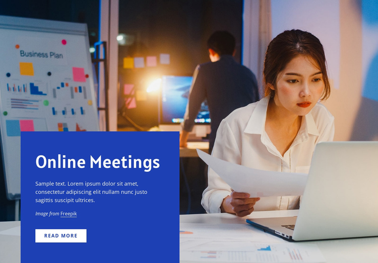 Online Meetings tools One Page Template
