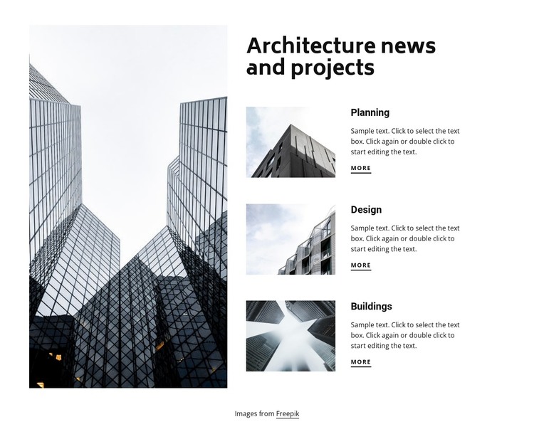 Architecture projects HTML Template