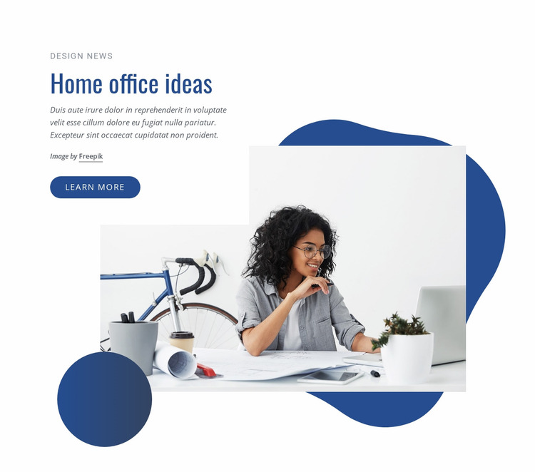 Home office ideas Website Mockup
