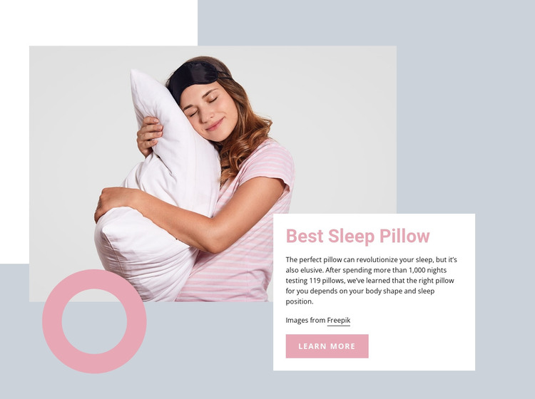 Best sleep pillow HTML Template