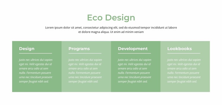 Eco design Website Mockup