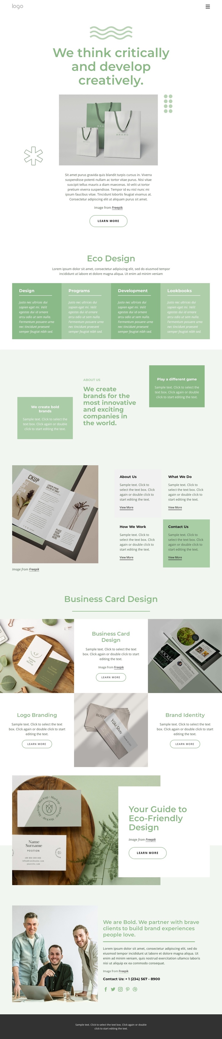 Ecodesign studio Website Builder Software