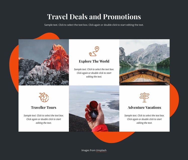 Travel deals Website Design