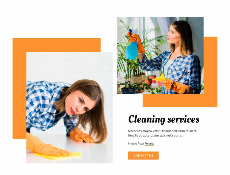 Cleaning services Website Mockup