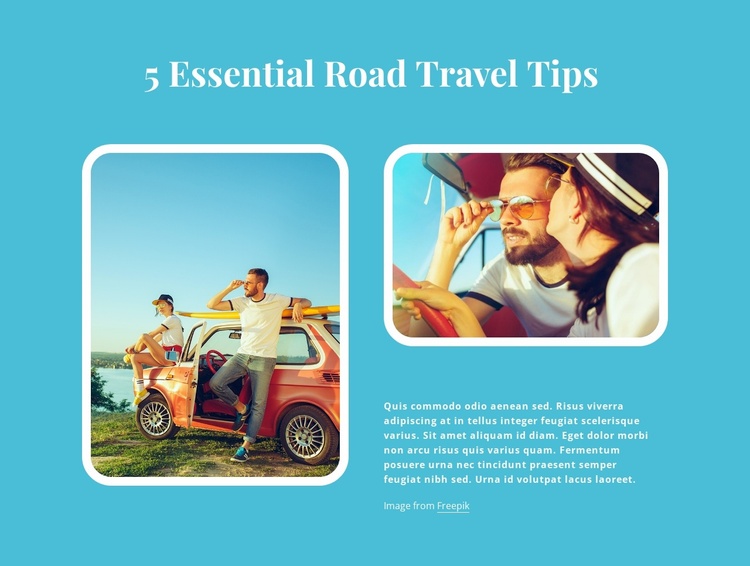 Essential road travel Website Template