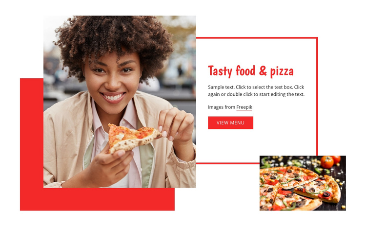 Tasty pasta and pizza Website Builder Software
