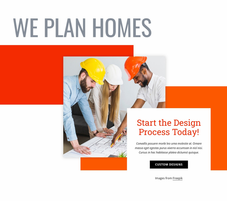 We plan homes Website Template