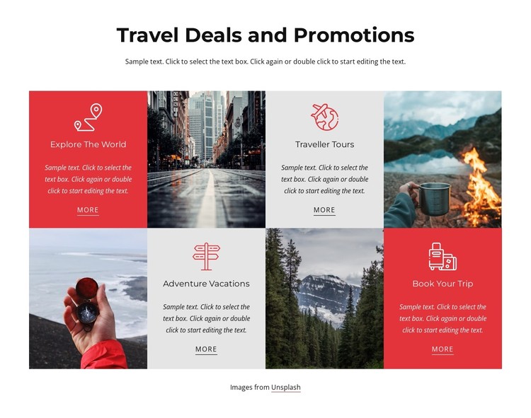Travel promotions CSS Template